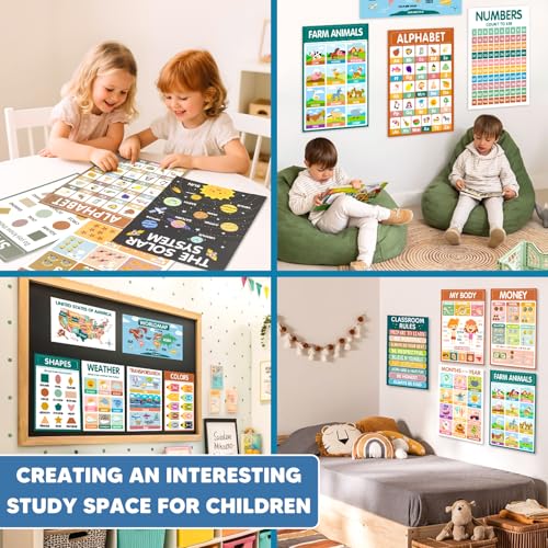 Image of KIDS KING 18 Toddlers Learning Posters - Boho Classic (11 inchx17 inch)