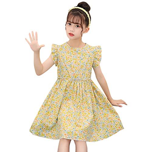 Little Girl Dresses Girls Toddler Kids Crew Neck Summer Sleeveless Sundress Casual Beach Floral Prints Party2