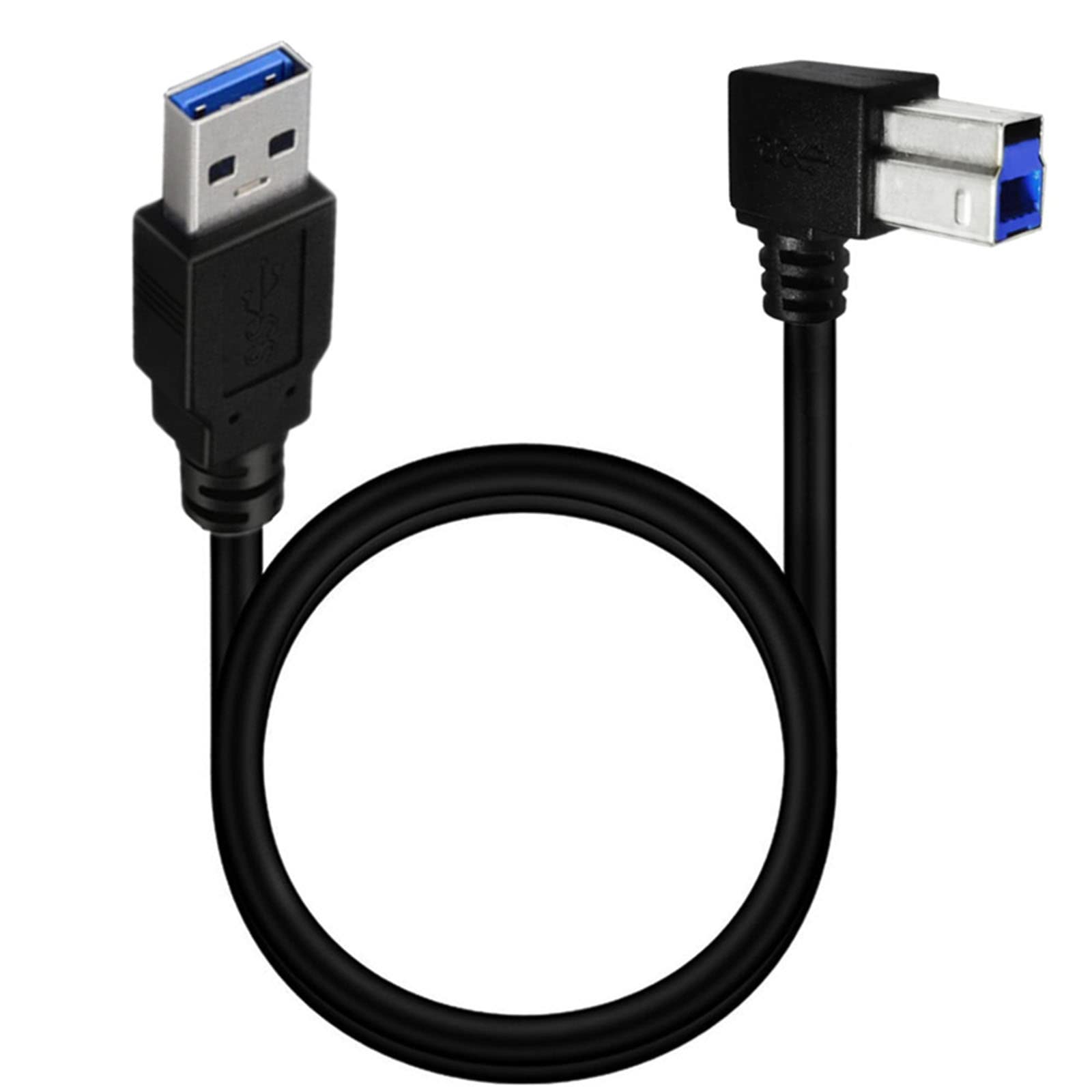 USB3.0 Cable - Flexible USB3.0 Male to Male 90 Degree Right Angle Printer & Scanner Data Cable