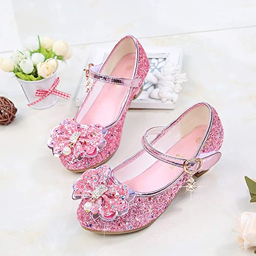 Walofou Flower Girls Wedding Party Heel Princess Shoes Flats for Kid Toddler4