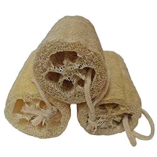 [Pack of 3] Loofahs Bath Sponge Natural Organic Luffa Loofah Body Scrubbers for Exfoliating Your Skin, Unique Spa Experience