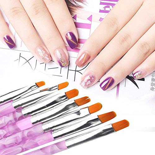 Pinsel Set Gel Pinsel,BETOY 7 Stück Gel Nägel Pinsel Set Gelnägel Pinsel Mit Nagelfader Nailart Pinsel für UV Gel & Acry… – Bild 7
