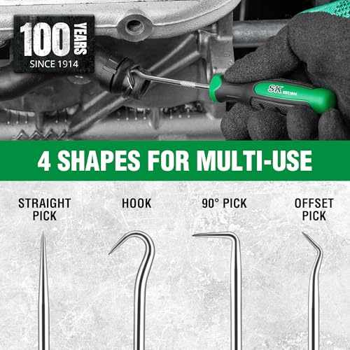 Image of SK 4-Piece Hook and Pick Set, Straight Pick, Offset Pick, 90Pick and Hook