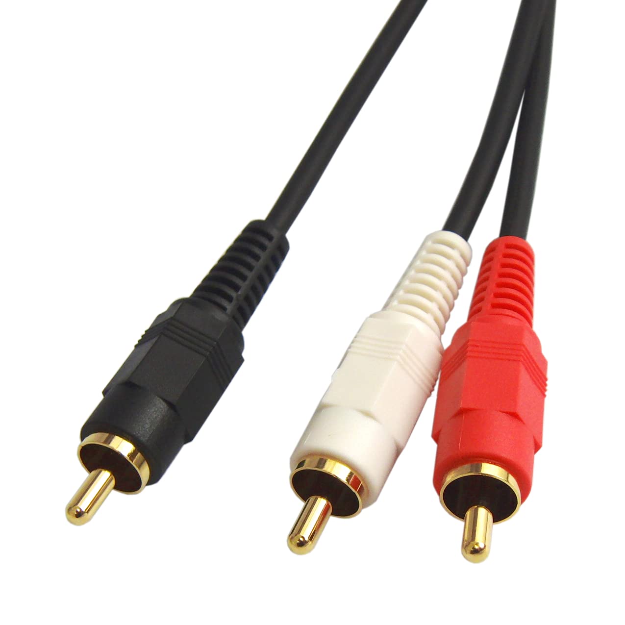 AUDIO FSK クローム格付きピンケーブル/1ｍ オーディオFSK製 クロム銅核付 RCAピンケーブル 1m ペア 美品