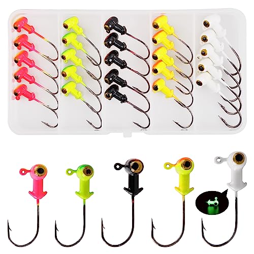 Hameçons de pêche tête plombée truite bar crapet OROOTL 25 pièces