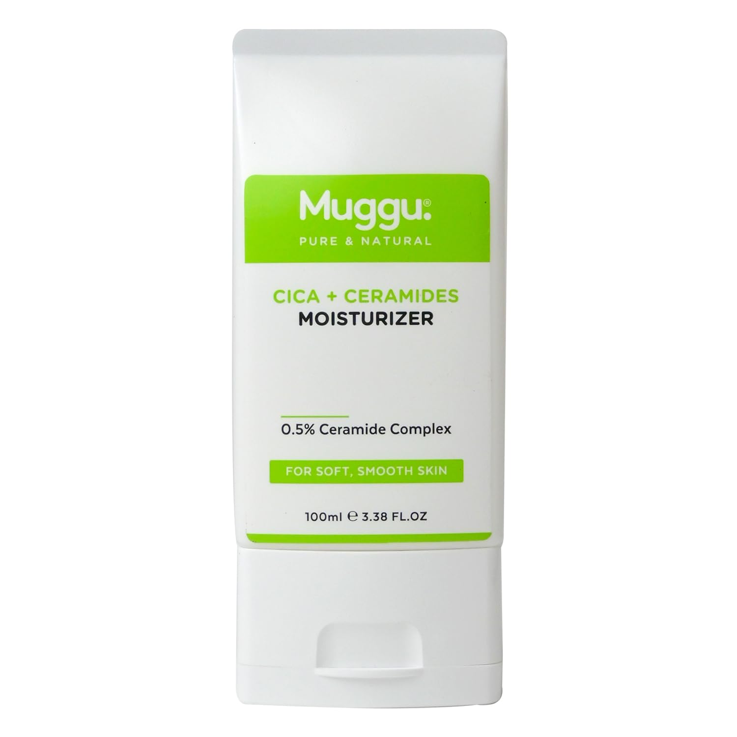 MugguSkincare Cica + Ceramides Moisturizer For Soft & Smooth Skin | Hydrating Moisturiser for Face & Body | Body Lotion for Dry Skin - 100ml