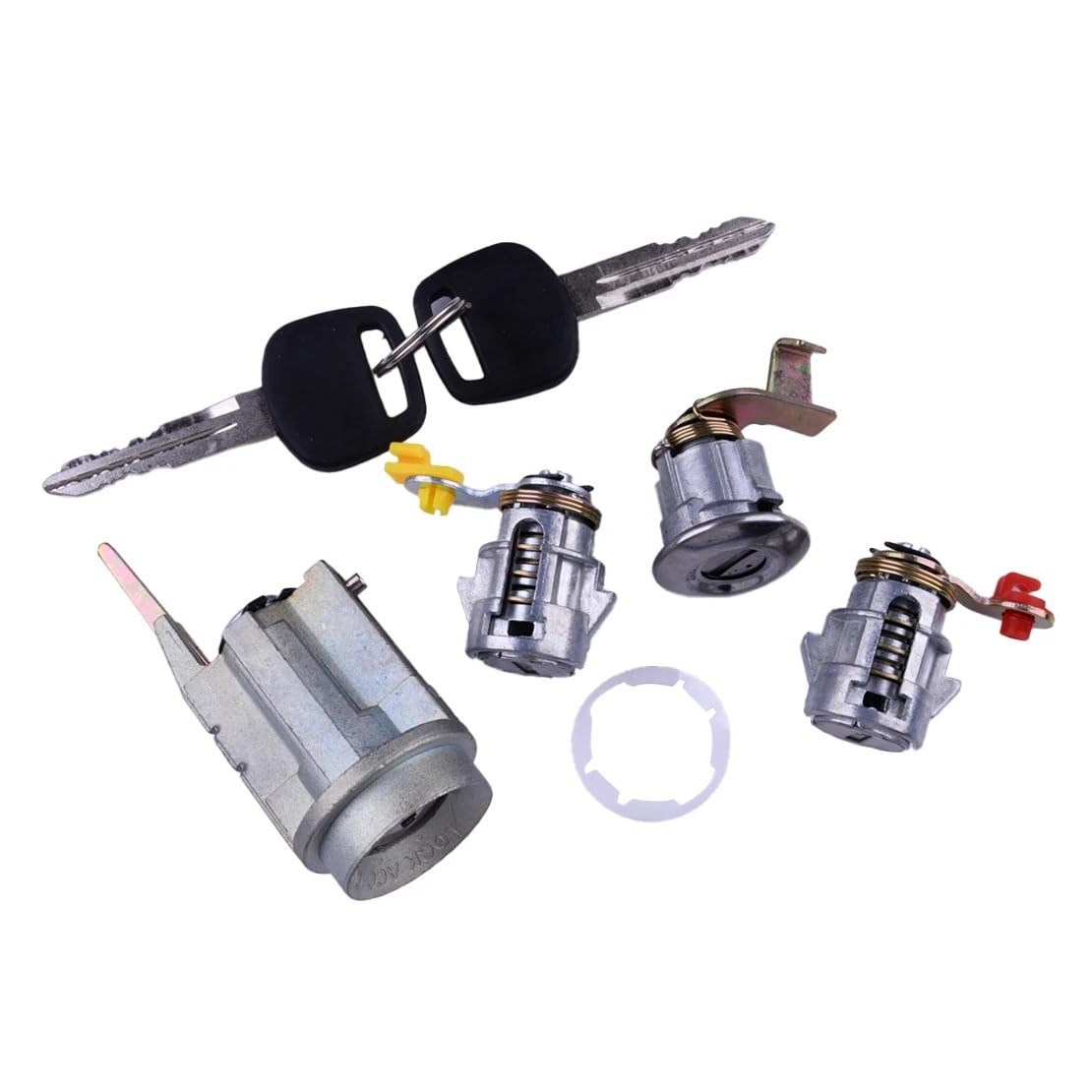 Zhjlut One Color Car Lock Cylinder Compatible With Toyota For 4Runner For Hilux 69005-35130 69005-35030 Car Ignition Barrel Door Lock Fuel Door Gas Lock With 2 Keys