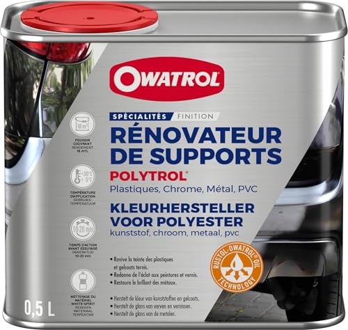 OWATROL-POLYTROL®-Rénovateur de supports Plastiques, Chrome, Métal, PVC-0.5 litre