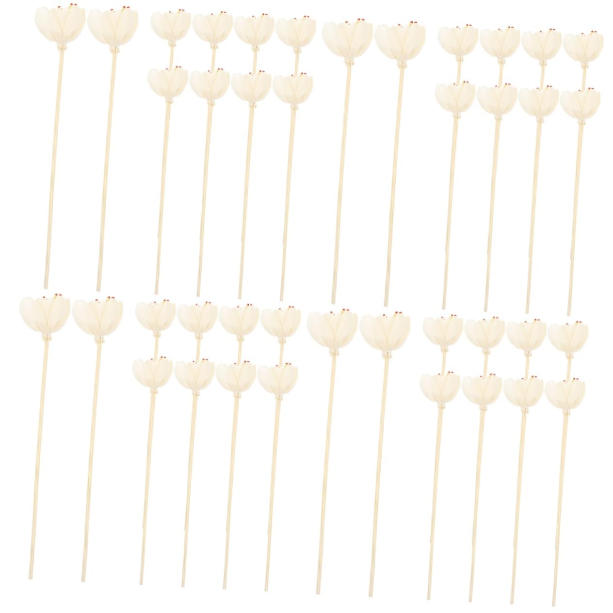 Cabilock 40 STK Aromatherapie-Rattan wohnungseinrichtung wohnungsdeko beige Geschenkidee Diffusoren zum Selbermachen ätherisches Öl Öl-Diffusor-Sticks Blumen-Diffusor-Sticks hölzern