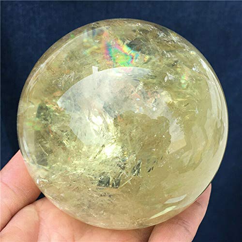 1.69lb Natural Smoky Citrine Sphere Quartz Crystal Ball Healing 79mm Ftb313-Daa