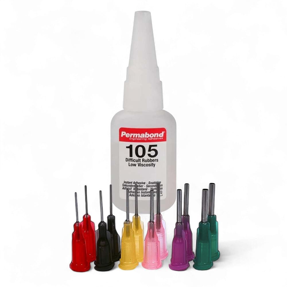 Maven Adhesive Kits (Permabond 105) Instant Adhesive-for Difficult Plastics & Rubbers (Like EPDM) and More (Glue Only, 1oz)