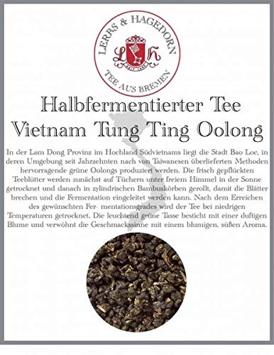 Lerbs & Hagedorn, Halbfermentierter Tee Vietnam Tung Ting Oolong | Blumig mit Leichter Süße 1kg (ca. 81 Liter) Leuchtend Grüne Tasse