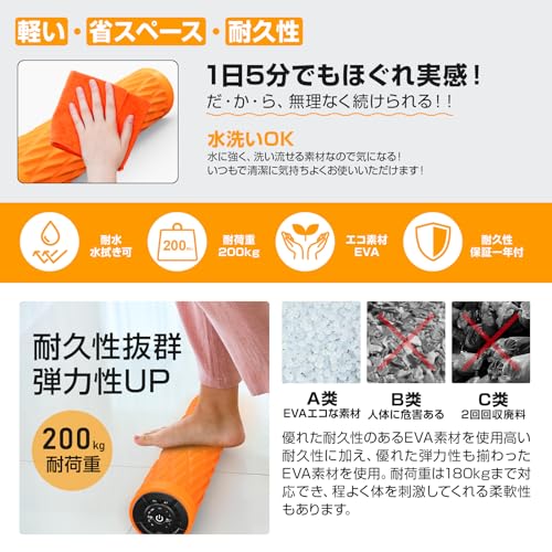 Wolfyok fitness フォームローラー 電動 筋膜リリース ローラー SM-808 の商品画像 4