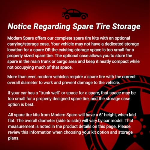 Modern Spare Complete Compact Spare Tire Kit - Fits 2018-2025 BMW X3 (G01/G45)