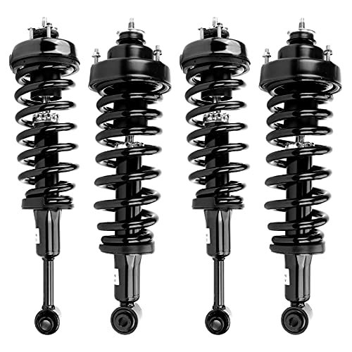 KAX Front Rear Struts Fit for Explorer 2004 2005, Mountaineer 2004 2005, Explorer Mountaineer Absorber shocks Complete Suspension Struts with Coil Spring Assemblies, 171322, 171398 set of 4 SAA183