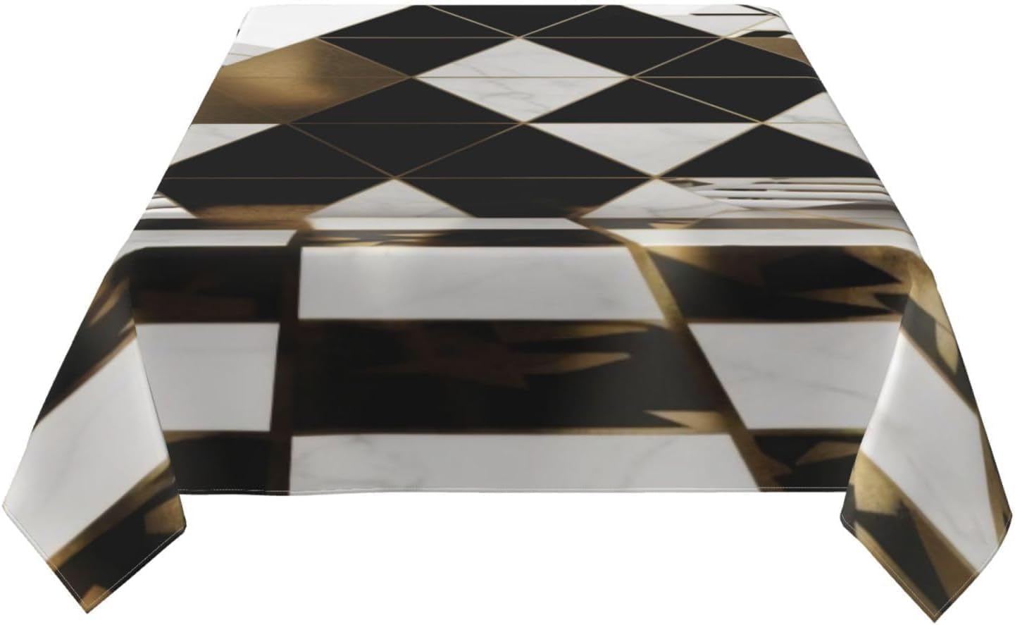 Tovaglia Rettangolare 160x240 cm Geometria e Triangolo Copritavolo in Poliestere Antimacchia Protezione Tavolo per Tavoli da 8 Posti, Ideale per Cucina e Feste 8062v