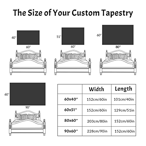 Tiirreez TER-010 Custom Tapestry Upload Images Personalized, Customized Backdrop Banner Print Any Of Your Design Photo/Text/Logo Wall Hanging Art Decor thumb #6