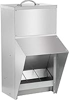 Vista 8 de shengyi Comedero galvanizado para pollo de 11.5 a 55 libras, alimentador de aves de corral a prueba de ratas con tapa, resistente a la intemperie