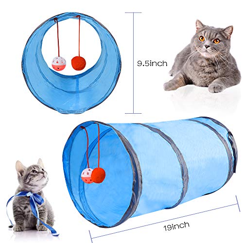 M JJYPET Interactive Cat Kitten Toys Assortments(30 Packs) 2 Way Tunnel, Cat Ball Toys Assortments,Rainbow Ball, Crinkle… - Image 2