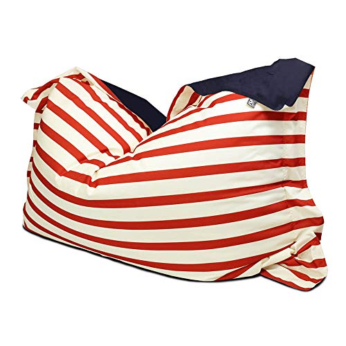 rucomfy Beanbags Indoor Outdoor Nautical Stripe Giant Squashy Squ...