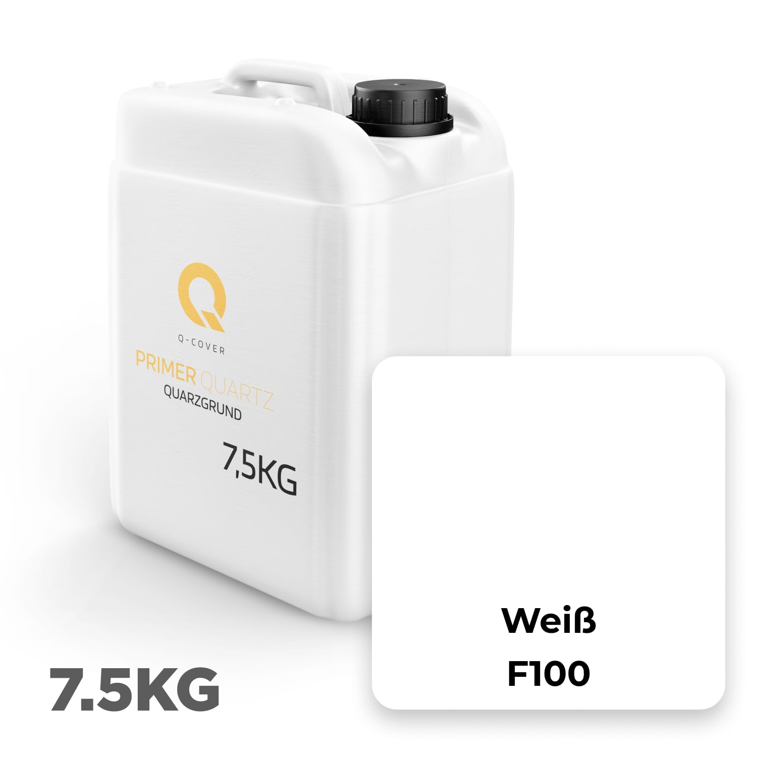 QUARZGRUND FÜR SILIKONHARZPUTZ 7,5 KG | Farbton: Basisweiß F100 | Haftgrund für innen & außen | raue Oberfläche | mit Quarzkies & Marmormehl