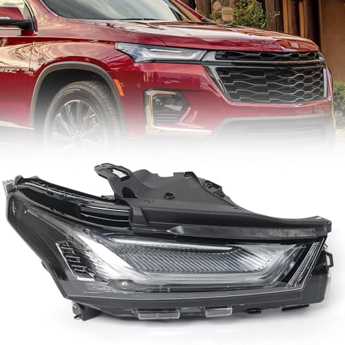 Huray Right LED Daytime Running Light for Chevy Traverse 2022 2023 DRL w/Bulbs RH Upper Turn Signal Driving Lamps Clear Lens Replacement for GM2563122 85584766 Passenger Side by Huray - Used condition - US$126.39