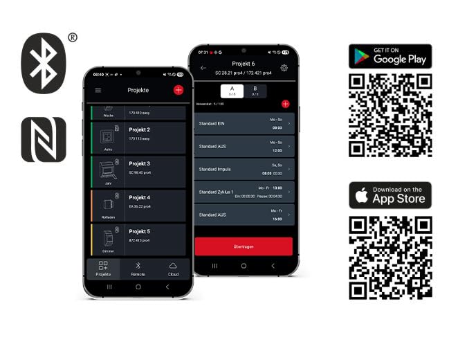 ATTAS MÜLLER SC 38.x0 pro5 Minuterie numérique Wi-Fi & Bluetooth | 1 à 2 canaux, programme astro et annuel | Contrôle par application Rails DIN | Minuterie 16 A d'éclairage, pompes et automatisation