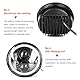 DOICAH 5.75 Zoll LED Motorrad Scheinwerfer Frontscheinwerfer Angel Eye weißer für Harley-Davidson-Wasserdichter Jeep