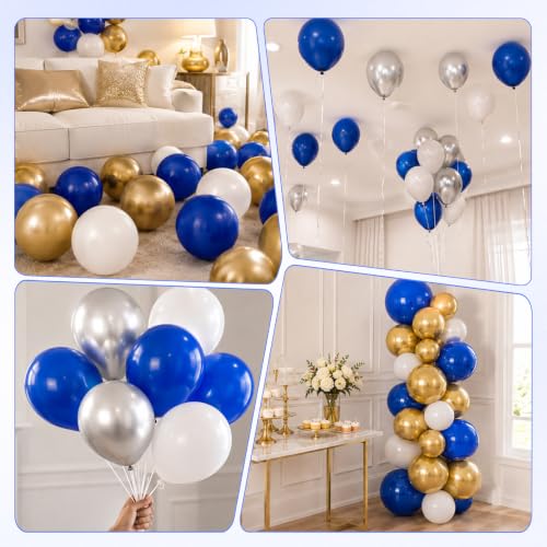 Image of Royal Blue Balloons, 12 Inch Dark Blue Latex Party Balloon