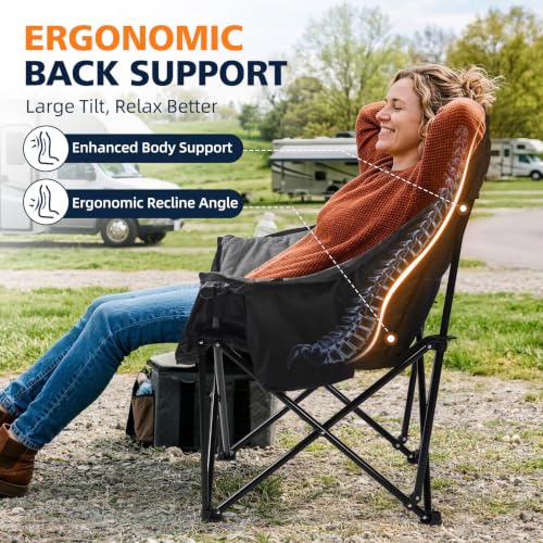 Silla de Camping Oversized - Silla de Césped Acolchada Resistente para Adultos miniatura 5