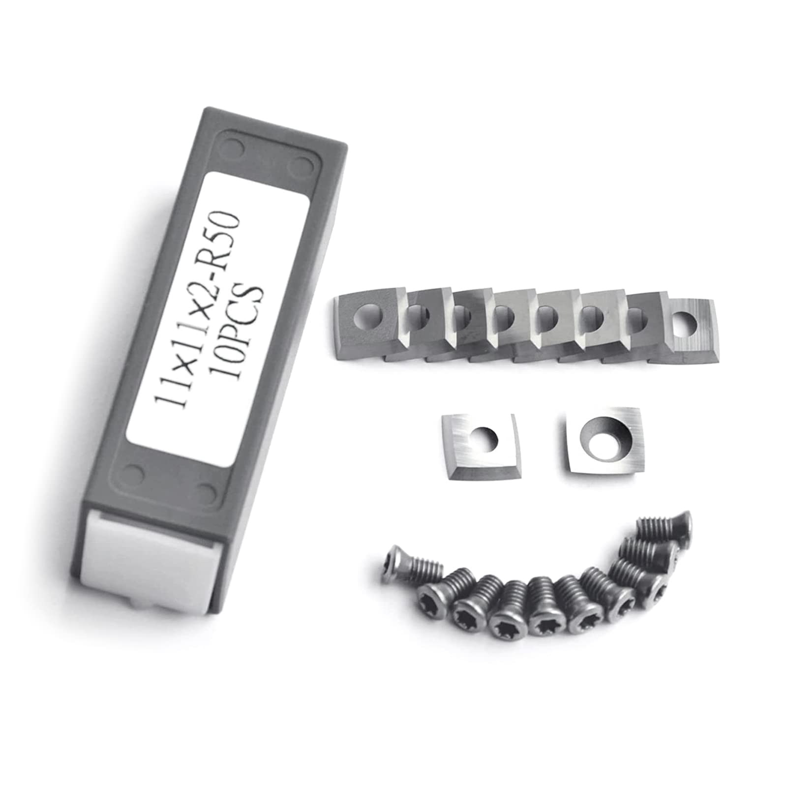 10pcs Square Insert Cutter for Wood Lathe Turn Rougher Tool High Efficiency Square Insert Knives Tool Knives