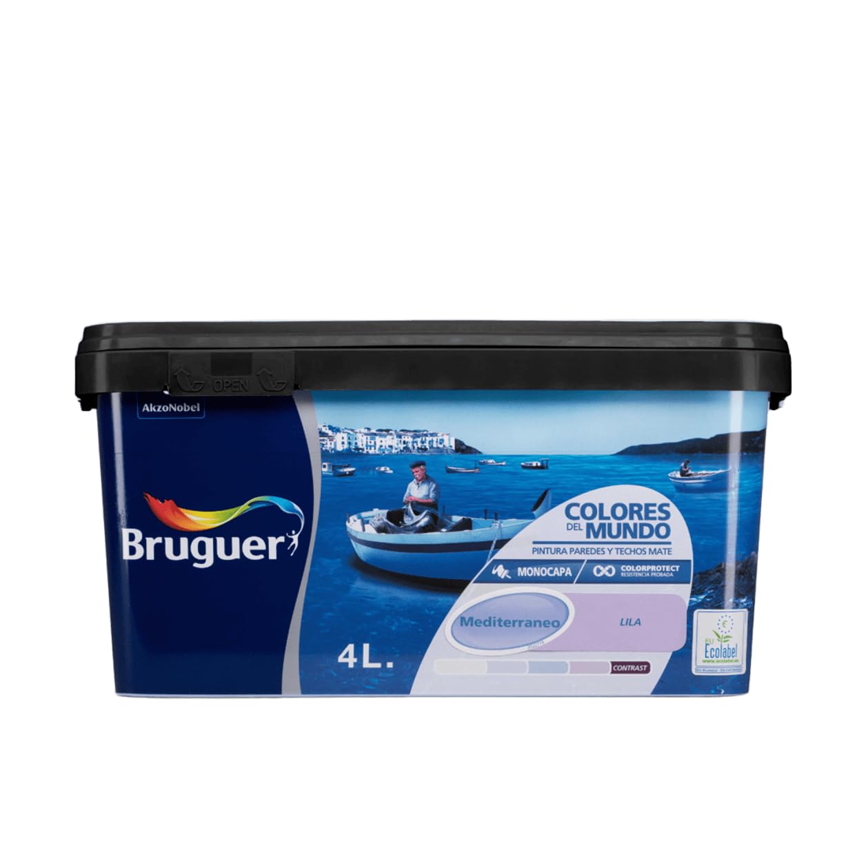 Bruguer Colores del Mundo Pintura para paredes monocapa Mediterráneo Lila 4 L