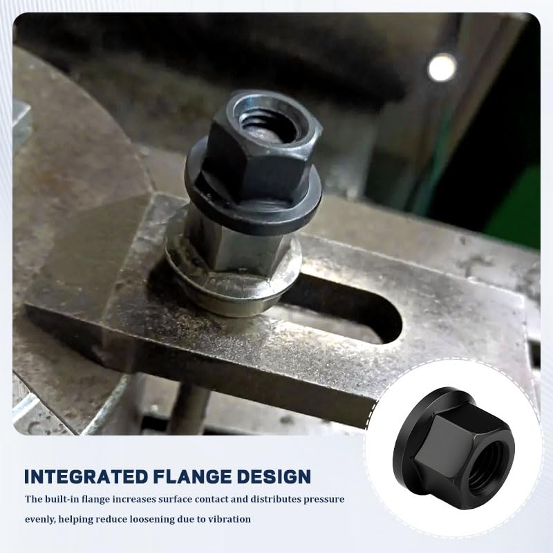 Flange Hex Lock Nuts,2Pcs,M16