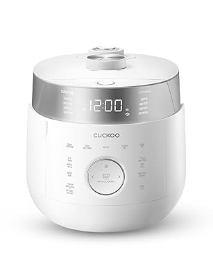 CUCKOO Twin Pressure Rice Cooker 6-Cup Uncooked / 12-Cup Cooked with Induction Heating Technology, 20 Menu Modes with Voice Guide, Versatile Rice Maker Multi-Cooker & Pressure Cooker (CRP-LHTR0609FW)