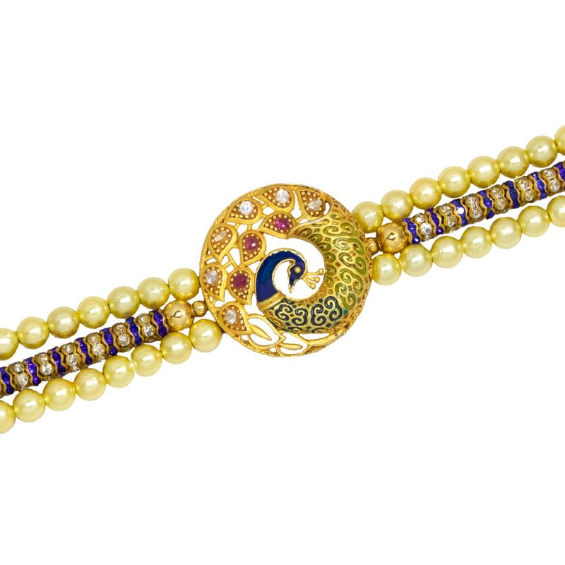 Image of Canton Rakhi For Brother With Chocolate Gift Hamper, Rakhi With Cadbury Dairy Milk, Pack of 1 Designer Rakhi For brother (Design-12, 50 Grams)