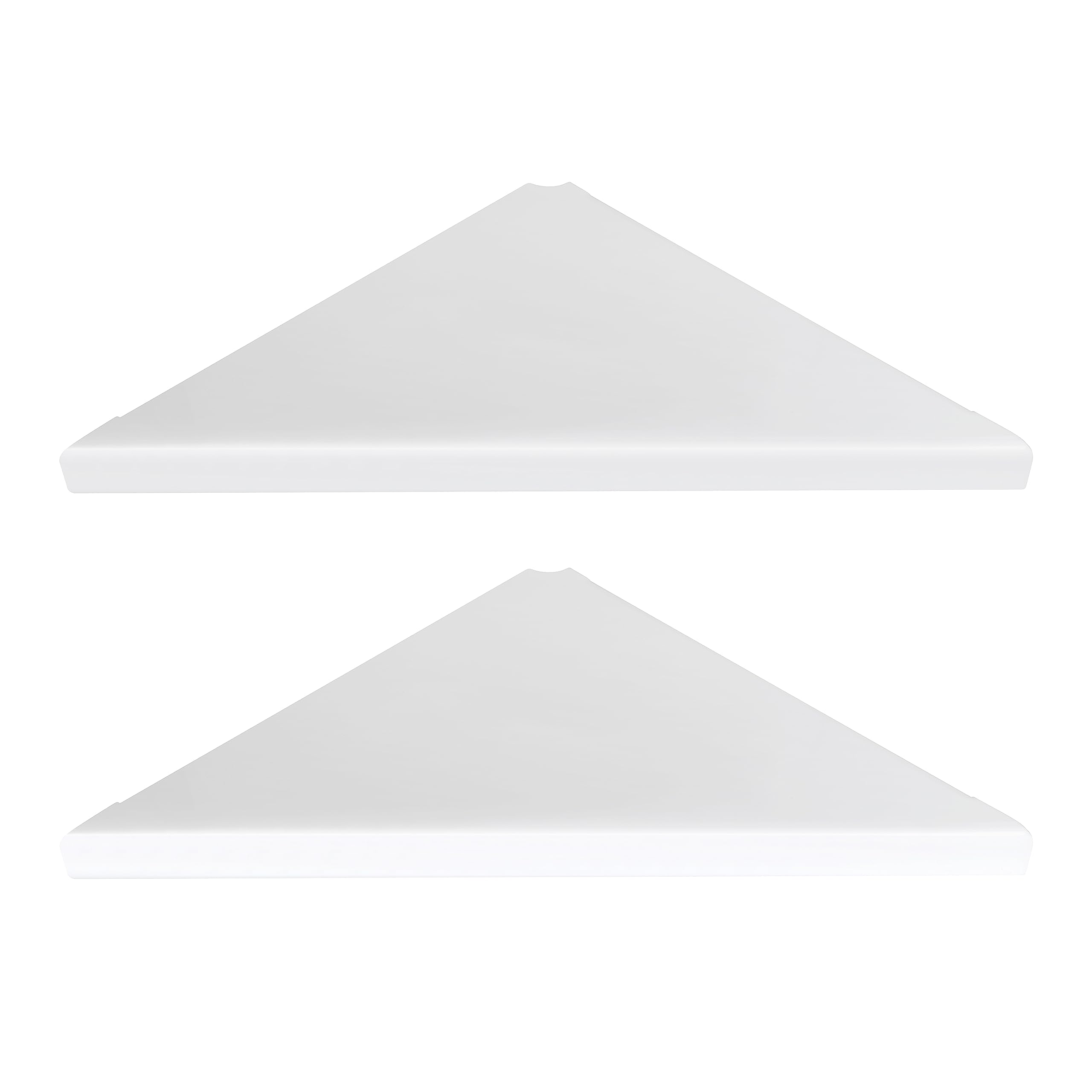 evron Corner Shelf Wall Mount, Acrylic Corner Shelves for Bathroom & Kitchen, Living Room, Space-Saving Wall Mounted Corner Storage – Set of 2,
