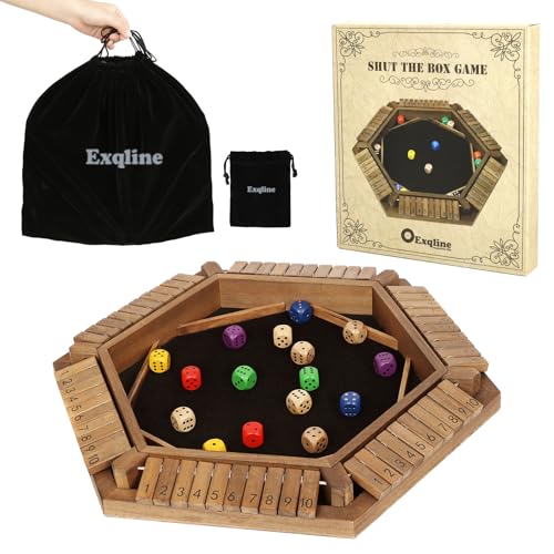 Juego Shut The Box de madera para 2-6 jugadores miniatura 1