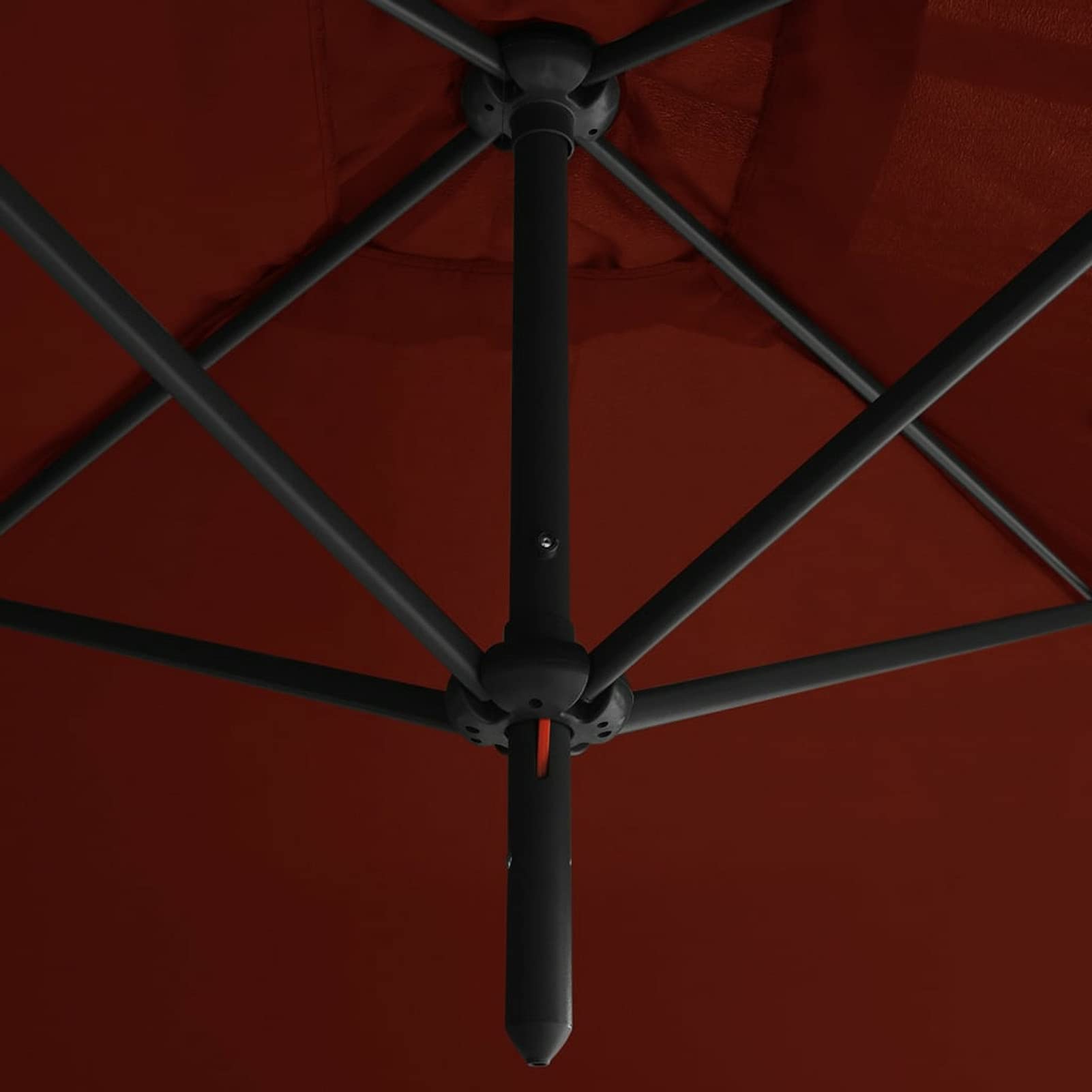 Homgoday Sombrilla Doble con Poste de Acero Terracota 600x300 cm Sombrilla de Jardín, Protección UV Sombrilla Jardín Grande Orientable Jardín Parasol Balcón