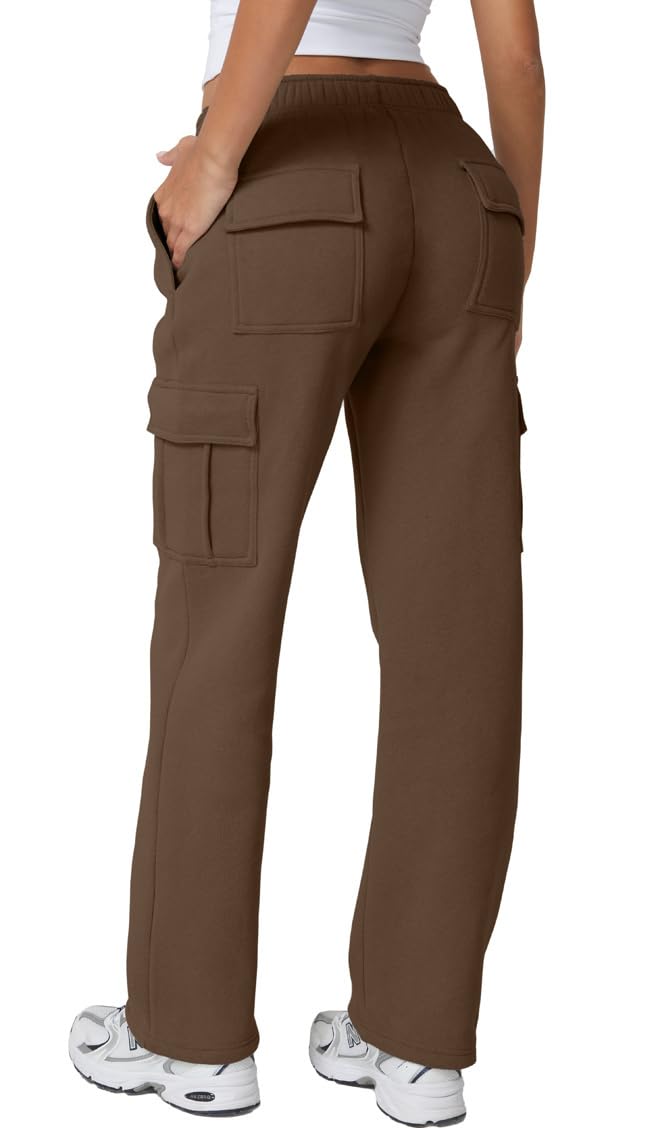 QINSEN Baggy Fleece Cargo Pants