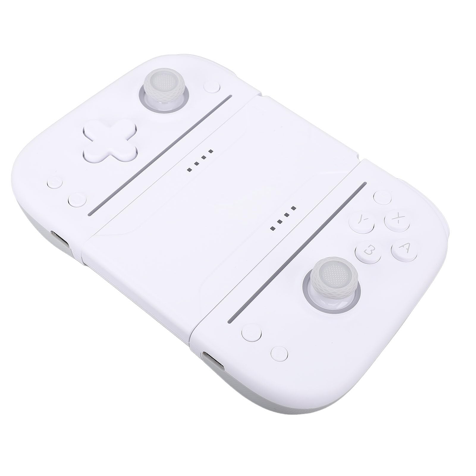 Jiawu Controller di Gioco Wireless Pulsanti Meccanici RGB Vibrazione Regolabile per Giochi e Lite, Materiale ABS Resistente, Batteria a Lunga Durata (Bianco Grigio)