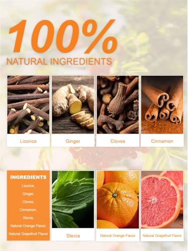 Image of TeeLux Licorice Spice Tea Bags, Licorice Root with Ginger & Cinnamon, Sweet & Spicy Taste, Caffeine Free, 80 Count
