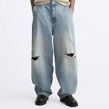 ZARA ダメージデニム ☘️P1☘ZARA ダメージ デニム 36 - メルカリ