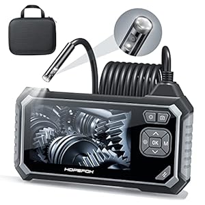 Hopefox Dual Lens endoscoopcamera met licht, inspectiecamera met 7 instelbare leds, waterdicht IP67-kanaalcamera met 4,3…