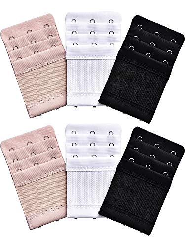 Bememo Extensor elástico de sujetador (6 Piezas) para mujer Un tamaño Blanco,...