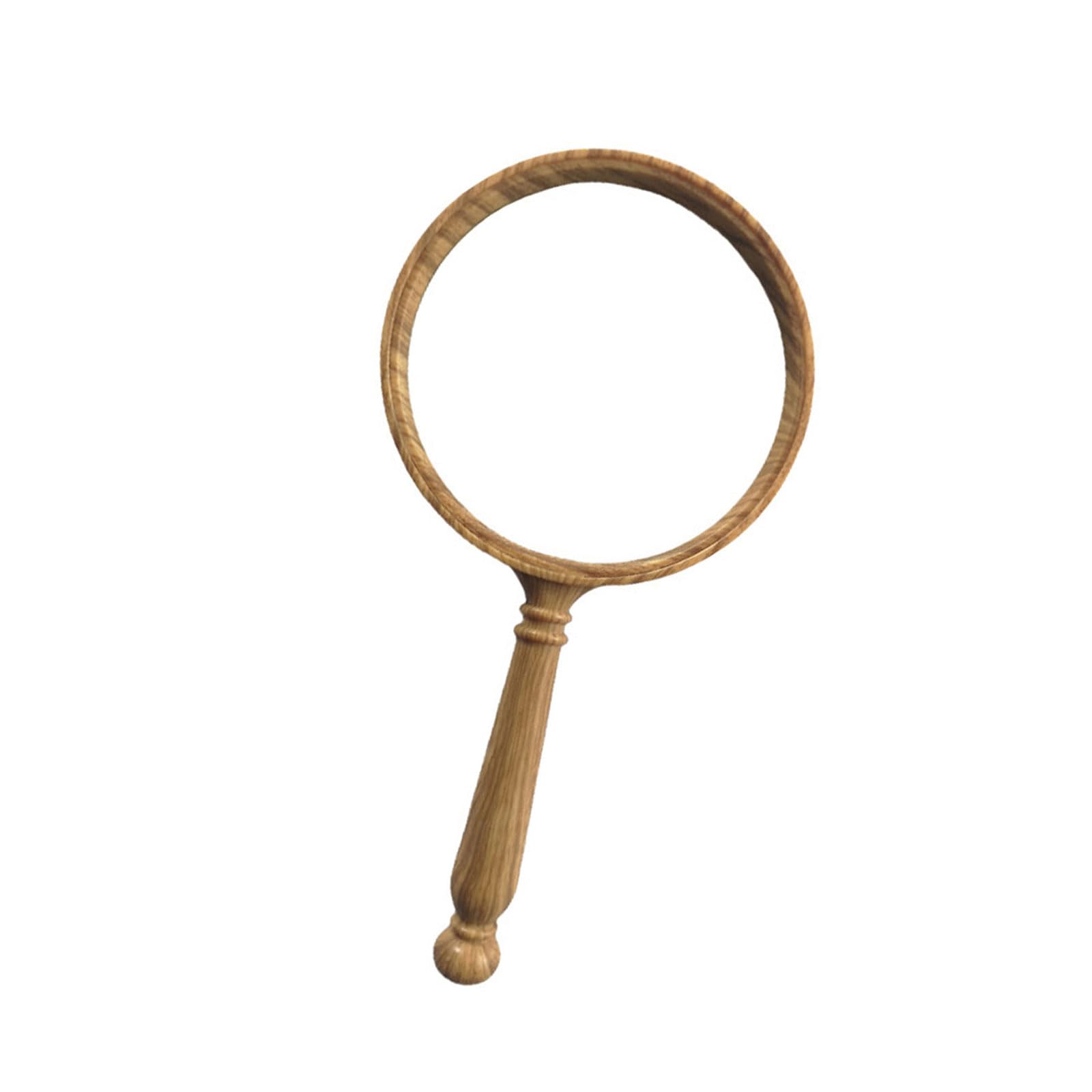Magnification 10X Glass Lens Magnifier Electric Wood Design Ergonomic Grip Handheld for Senior Readers Glass for Elderly