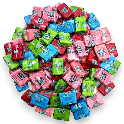 Jolly Rancher Chews-1.5 lbs Bulk Candy Individually Wrapped- 5 Fruity Assorted Flavors Cherry, Blue Raspberry, Green Apple, Watermelon, and Strawberry-Perfect for Celebrations, Candy Bowls & Snacking(24 oz)