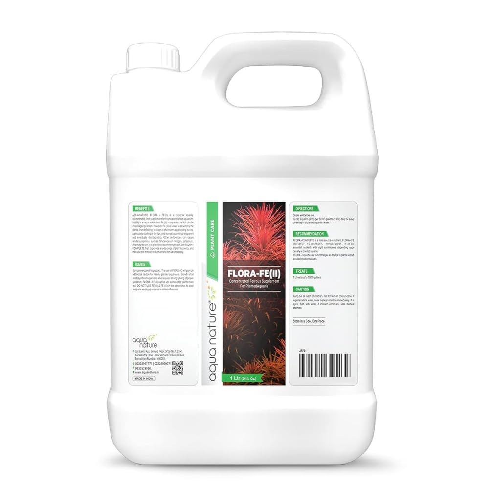 AquaNature Flora Fe(II) Concentrated Ferrous Plant Nutrient Supplement for Freshwater Planted Aquaria (1Ltr) (B08VHCK1SC) Amazon Price History, Amazon Price Tracker
