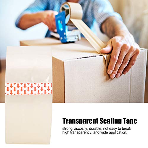 2Pcs Transparent Carton Sealing Tapes, Low Noise Parcel Packing Packaging Tape For Office Space,Home,Warehouse 48Mmx80M #TOP2