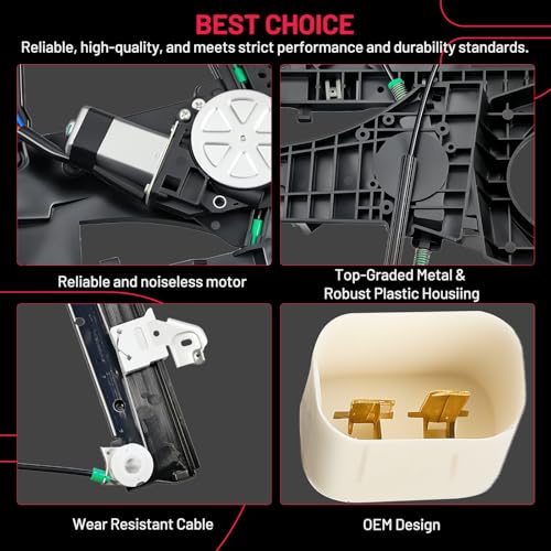 Image of BDFHYK 741-178 Power Window Regulator with Motor Front Left Compatible with Ford Expedition 2003-2006, Compatible with Lincoln Navigator 2003-2006