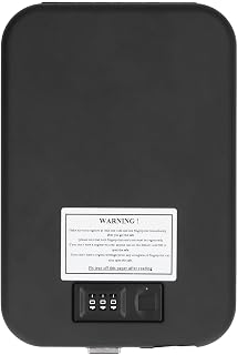 Portable Security Case Lock Box Safe, Combination Lock and Biometric Fingerprint Storage Box, Cash Jewelry Security Case Lock Box Safe Personal Safe Box for Car, Home,Office Travel